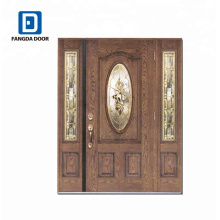 glass insert triple villa entrance iron door